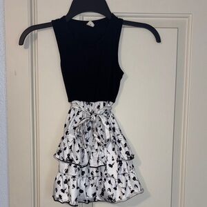 SHEIN Black and White layered ruffle  Dress 5